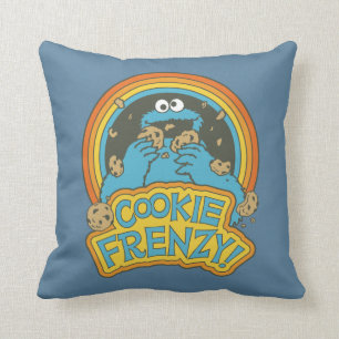 Vintage Cookie Monster Cookie Frenzy Kissen