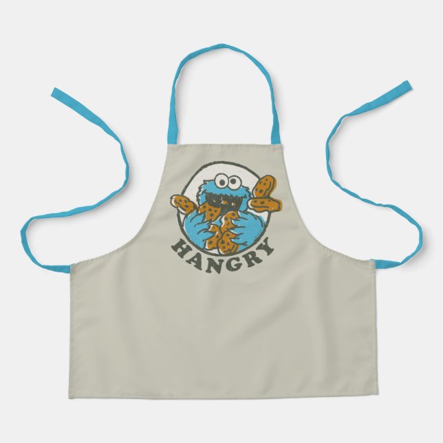 Vintage Cookie Monster | Hungrig Schürze (Vorderseite)