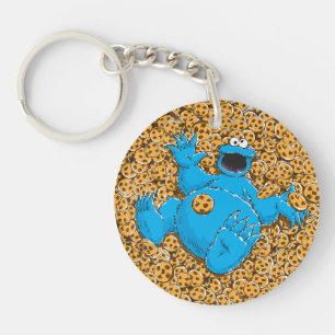 Vintage Cookie Monster und Kekse Schlüsselanhänger