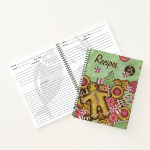Vintage Cookies Kochbuch Rezept Notebook Geschenk Notizbuch