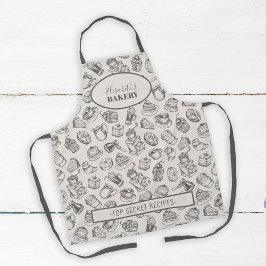 Vintage Cookies Muster personalisierte Namen backe Schürze