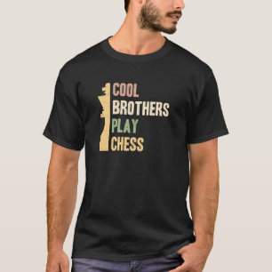 Vintage Coole Brüder spielen Schach Schachliebhab T-Shirt