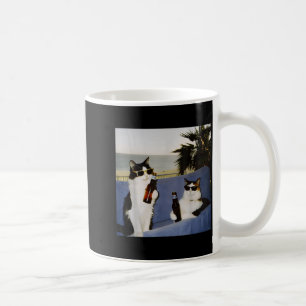 Vintage Coole Sonnenbrille Katze Trinkt Bier Katze Kaffeetasse