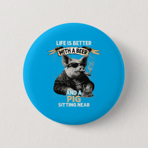 Vintage Coole Tier-Väter Lustiger Vatertag Schwein Button
