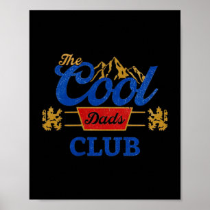 Vintage Coole Väter Club lustiger Vater Vatertag Poster