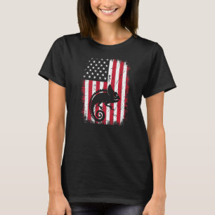 Vintage Cooler Chamäleon Tier Retro USA Amerikanis T-Shirt