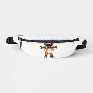 Vintage cooler französischer Bulldogge mit Knochen Bauchtasche