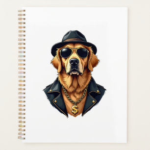 Vintage Cooler Golden Retriever Hund in Sonnenbril Planer