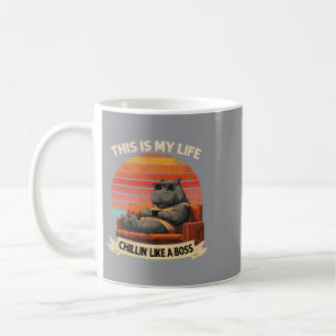 Vintage Cooler Nilpferd Lustiger Vatertag Tierlieb Kaffeetasse