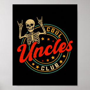 Vintage Cooler Onkel Club Retro Lustiger Neuer Onk Poster
