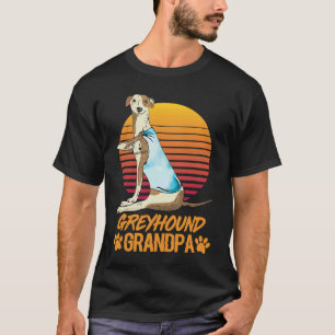 Vintage Cooler Windhund-Hund-Opa-Pfote-Vater-Vater T-Shirt