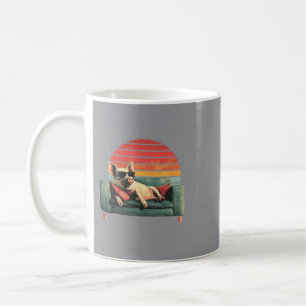 Vintage Cooles Schwein Lustiger Vatertag Tierliebh Kaffeetasse