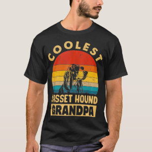 Vintage Coolste Basset Hound Grandpa Funny Geschen T-Shirt