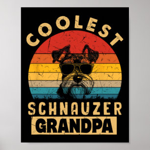 Vintage Coolster Schnauzer Opa Lustige Geschenke H Poster