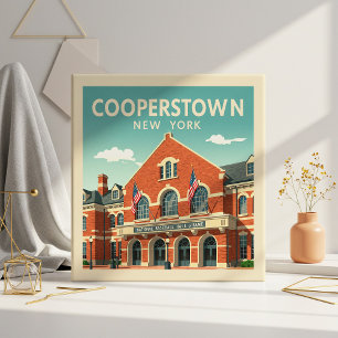 Vintage Cooperstown New York Fliese