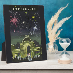 Vintage-Copenhagen-Illustration-Reiseplakat Fotoplatte