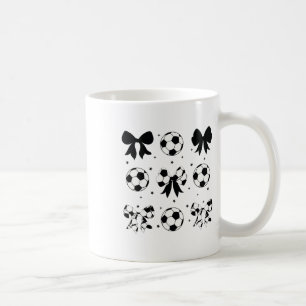 Vintage Coquette Fußball-Schleife Cheer Fußball Ma Kaffeetasse
