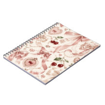 Vintage Coquette Rosa Schleife und Kirsche Ästheti