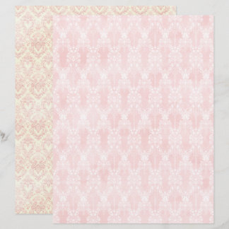 Vintage Coquette Rosa Scrapbook Papier