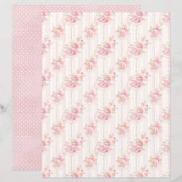 Vintage Coquette Rose Floral Scrapbook Paper