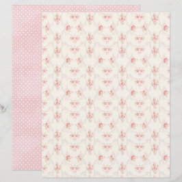 Vintage Coquette Rose Floral Scrapbook Paper