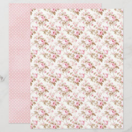 Vintage Coquette Rose Floral Scrapbook Paper