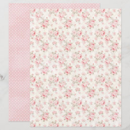 Vintage Coquette Rose Floral Scrapbook Paper