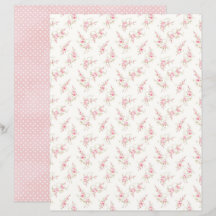 Vintage Coquette Rose Florales Scrapbook-Papierbla