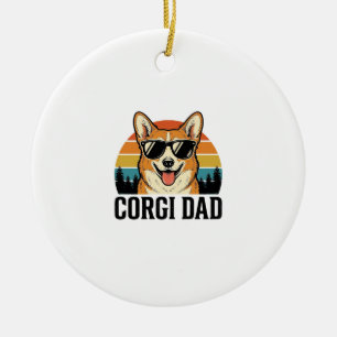 Vintage Corgi Dad Gravur Hunde Liebhaber Shirt Des Keramik Ornament