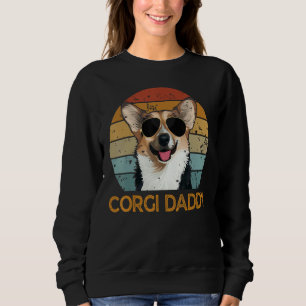 Vintage Corgi Daddy Süßer Hund Haustierbesitzer Va Sweatshirt