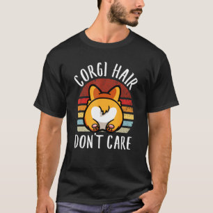 Vintage Corgi Haare Egal Hund Liebe R Papa Mama Bo T-Shirt