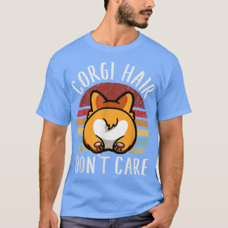 Vintage Corgi Hair Dont Care, Hund Lover Vater Mam T-Shirt