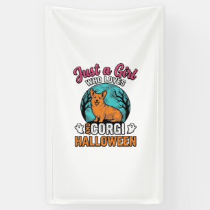 Vintage Corgi Halloween Mädchen Hundeliebhaber Shi Banner