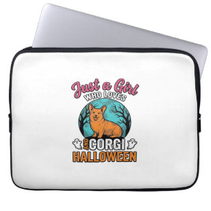 Vintage Corgi Halloween Mädchen Hundeliebhaber Shi Laptopschutzhülle