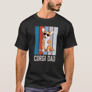 Vintage Corgi Hund T Corgi Vater Sonnenbrille T-Shirt