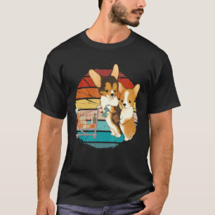 Vintage Corgi-Hundepaar im Supermarkt Corgi T-Shirt