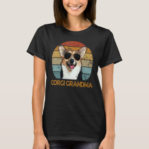 Vintage Corgi Oma Süßer Hund Haustierbesitzer Mutt T-Shirt
