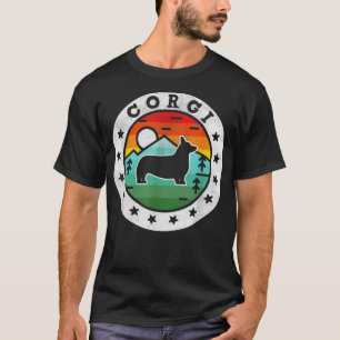 Vintage Corgi Retro Hundemama Vater T-Shirt