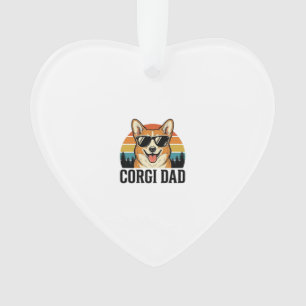 Vintage-Corgi-Vater-Gravur-Hunde-Liebhaber-Shirt-D Ornament