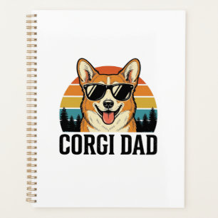 Vintage-Corgi-Vater-Gravur-Hunde-Liebhaber-Shirt-D Planer