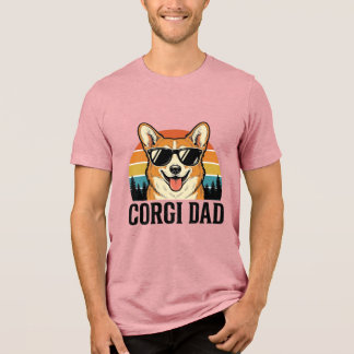 Vintage-Corgi-Vater-Gravur-Hunde-Liebhaber-Shirt-D Tri-Blend Shirt