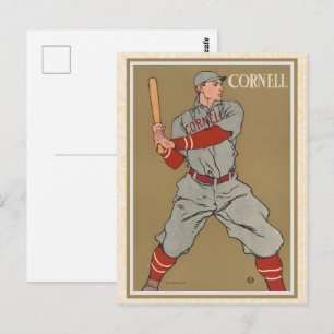 Vintage Cornell Baseball Ivy League Sport Kunst Postkarte