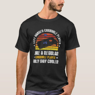 Vintage Cornhole Spieler für Linkshänder Cornhole T-Shirt