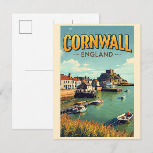 Vintage Cornwall County Klippen England Geschenke Feiertagspostkarte
