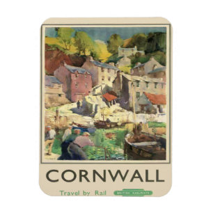 Vintage Cornwall-Reise mit dem Kühlschrankmagnet R Magnet