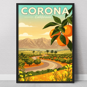Vintage Corona Kalifornien Poster