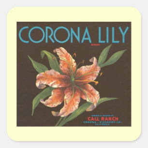 Vintage Corona Lily Aufkleber