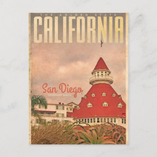 Vintage Coronado Beach Reise-Postkarte Postkarte