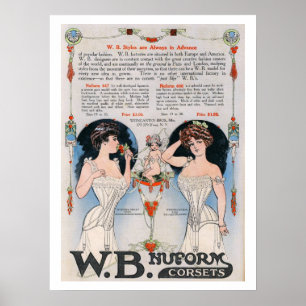 Vintage Corset-Anzeige Print 2 Poster