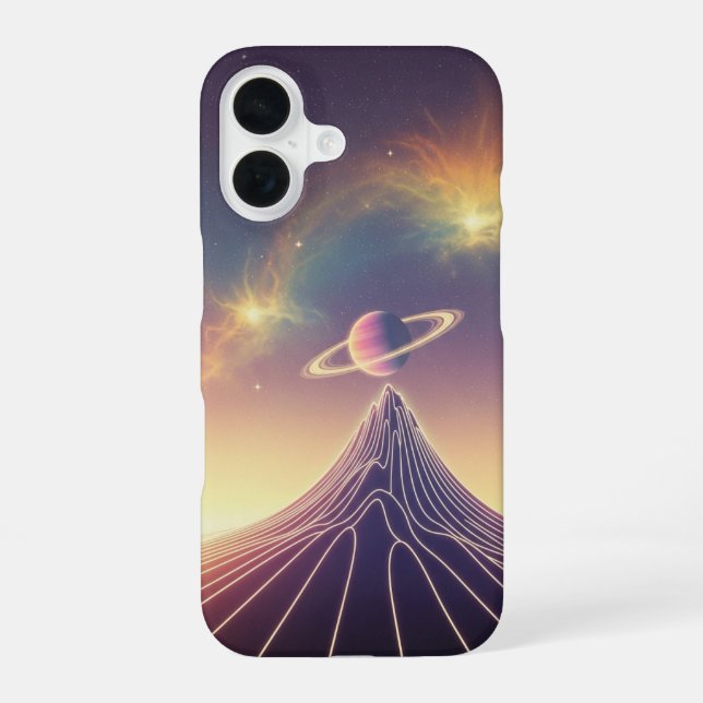 Vintage Cosmic Ridge iPhone 16 Hülle (Rückseite)